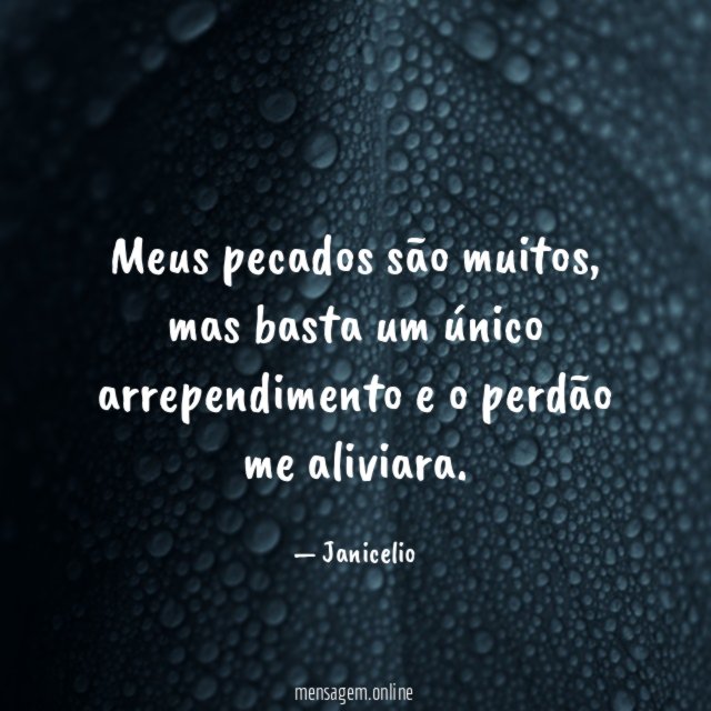 Meus pecados são muitos