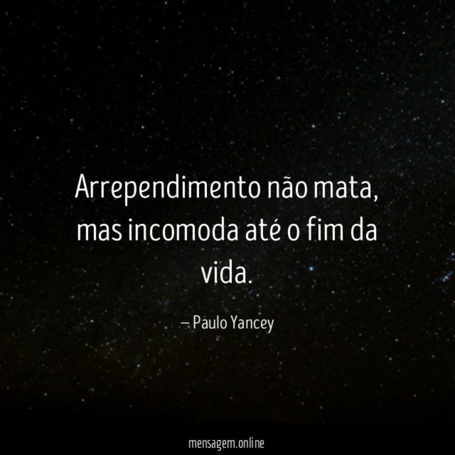Arrependimento não mata