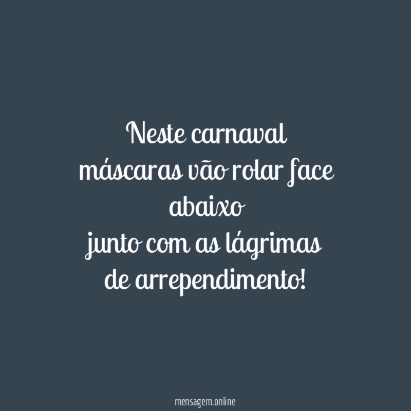 Neste carnaval máscaras vão rolar face abaixo junto com as