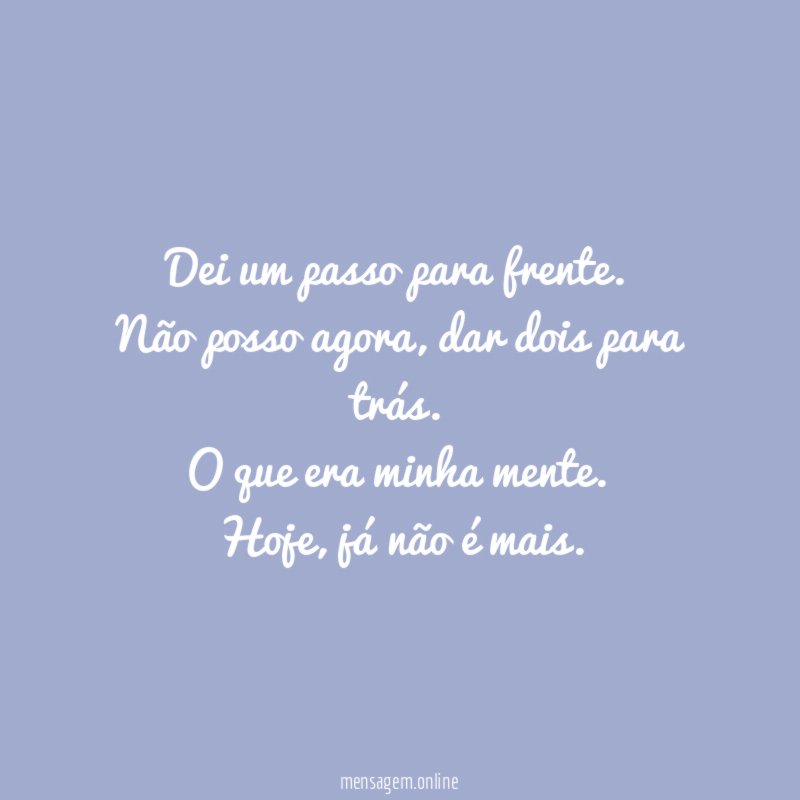 Dei um passo para frente