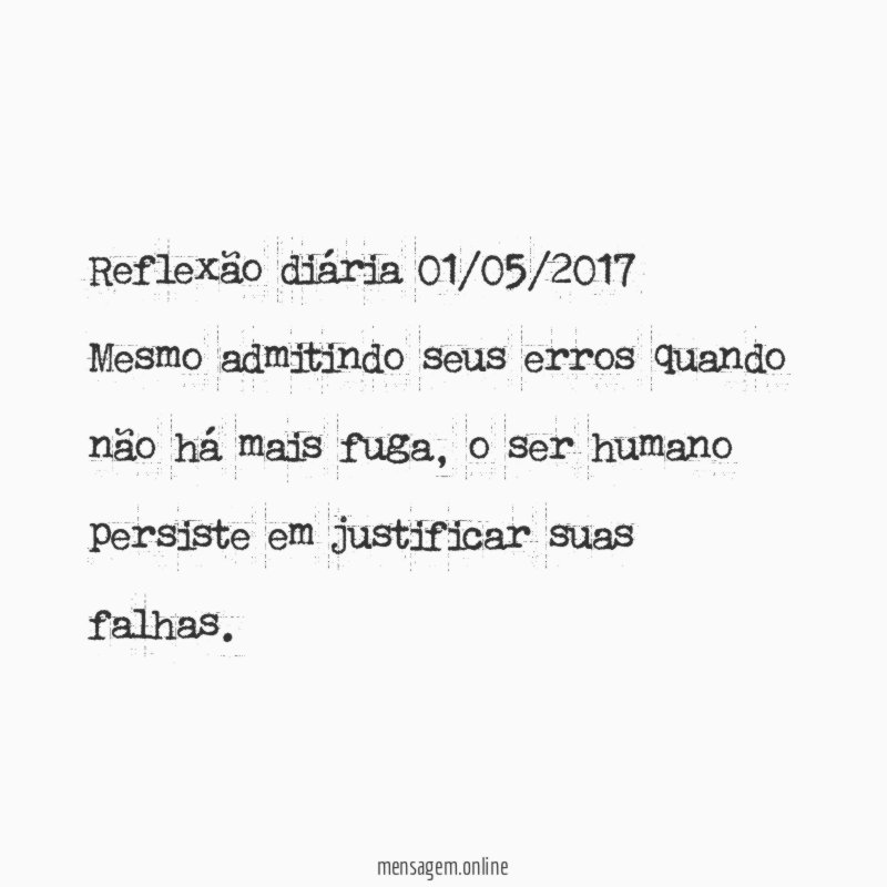 Reflexão diária 01/05/2017