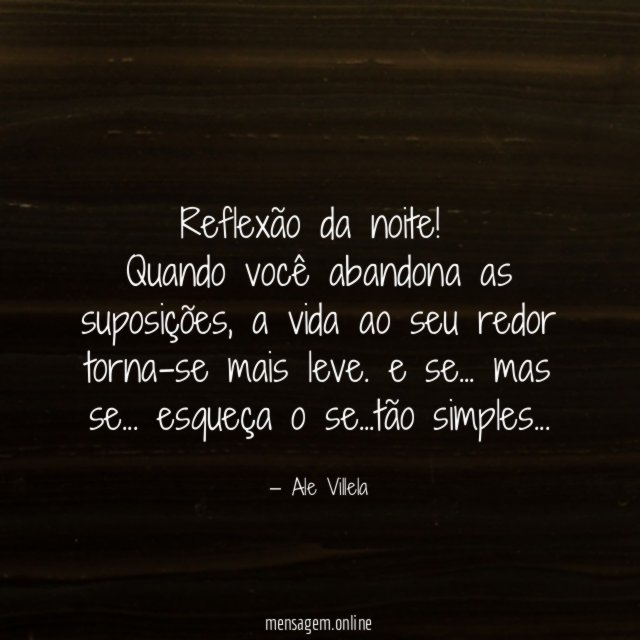 Reflexão da noite