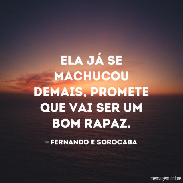 Ela já se machucou demais