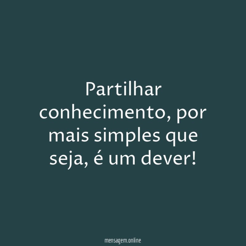 Partilhar conhecimento