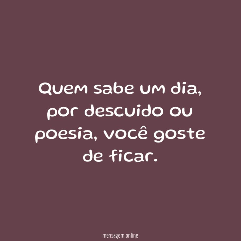 Quem sabe um dia