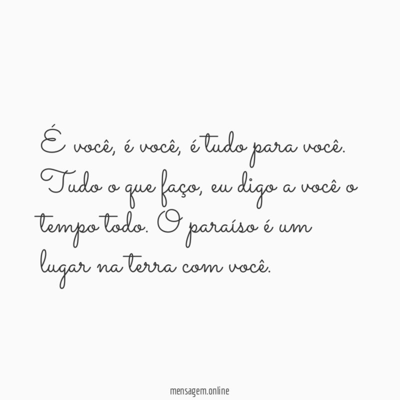 É você