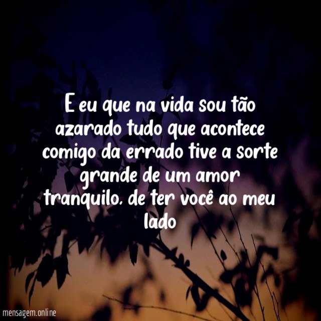 E eu que na vida sou tão azarado