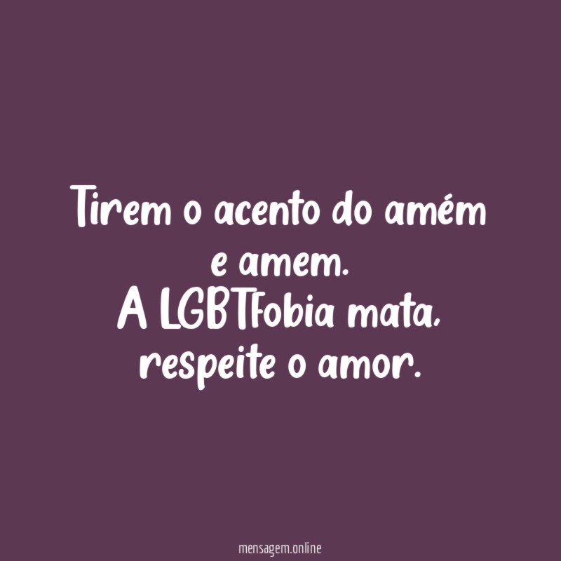Tirem o acento do amém e amem