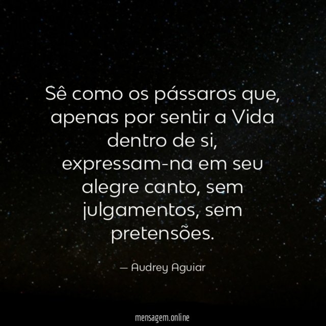 Sê como os pássaros que