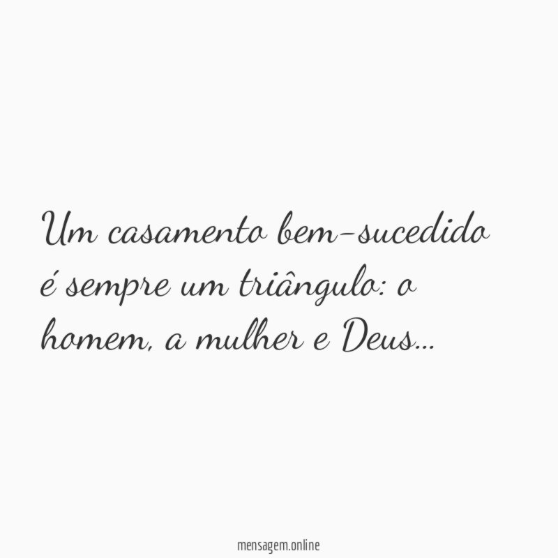 Um casamento bem-sucedido é sempre um triângulo