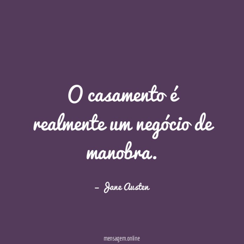 O casamento é realmente um negócio de manobra