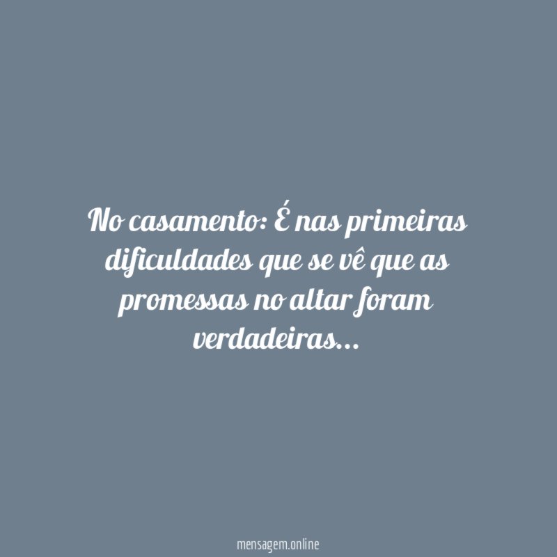 No casamento