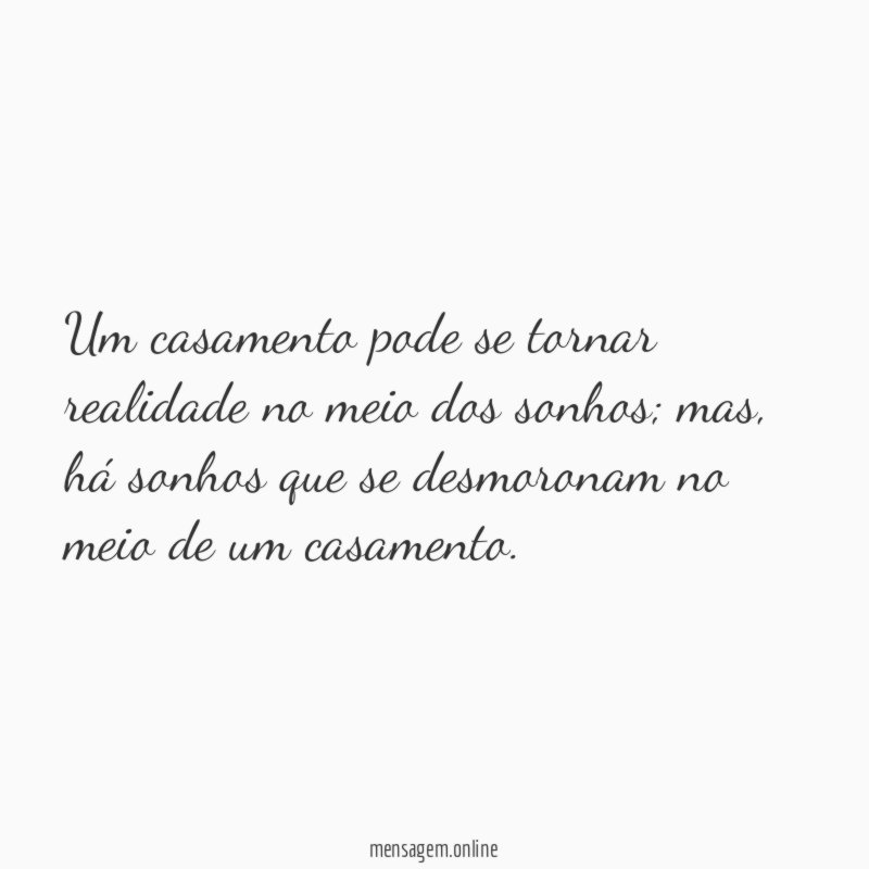 Um casamento pode se tornar realidade no meio dos sonhos