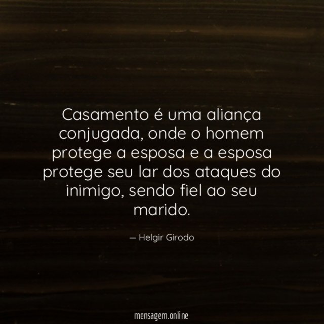 Casamento é uma aliança conjugada