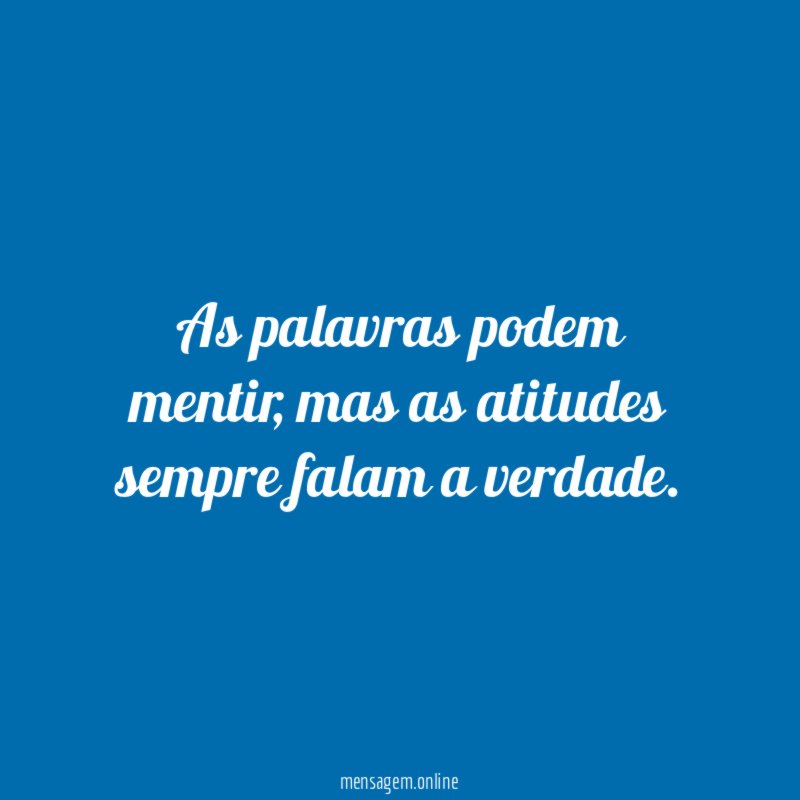 As palavras podem mentir