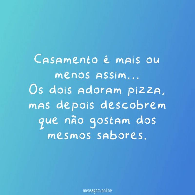 Casamento é mais ou menos assim