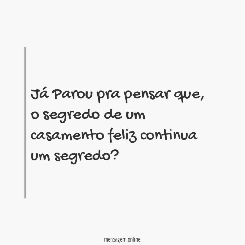 Já Parou pra pensar que