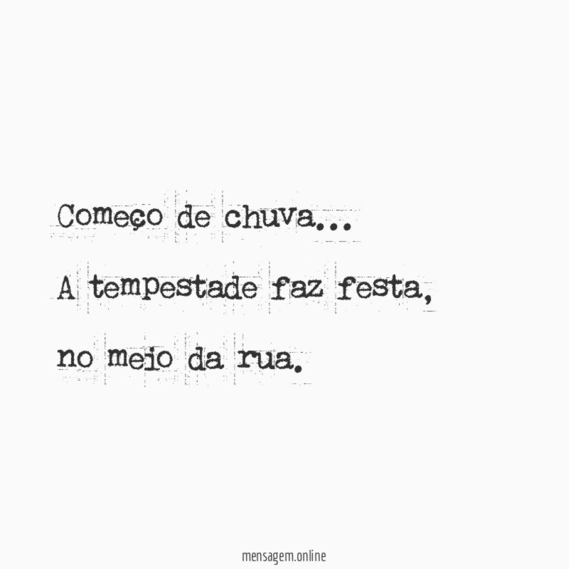 Começo de chuva