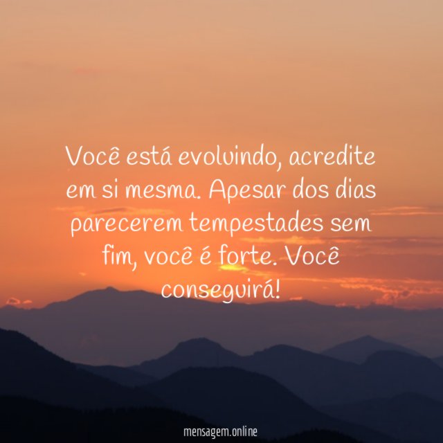 Você está evoluindo