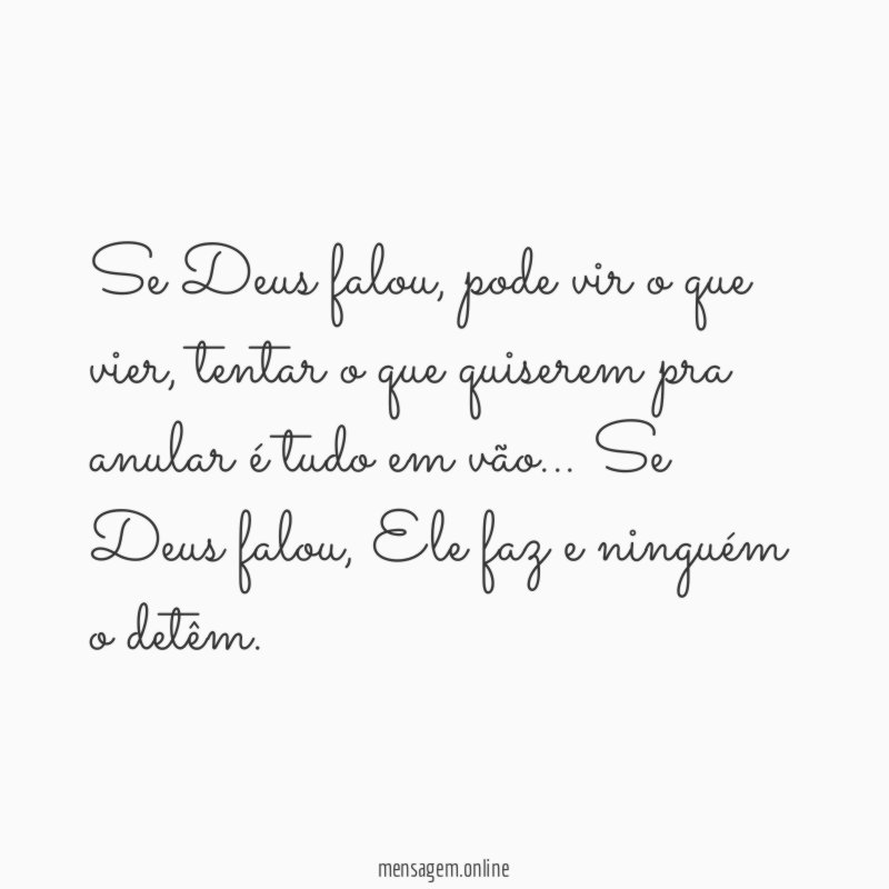 Se Deus falou