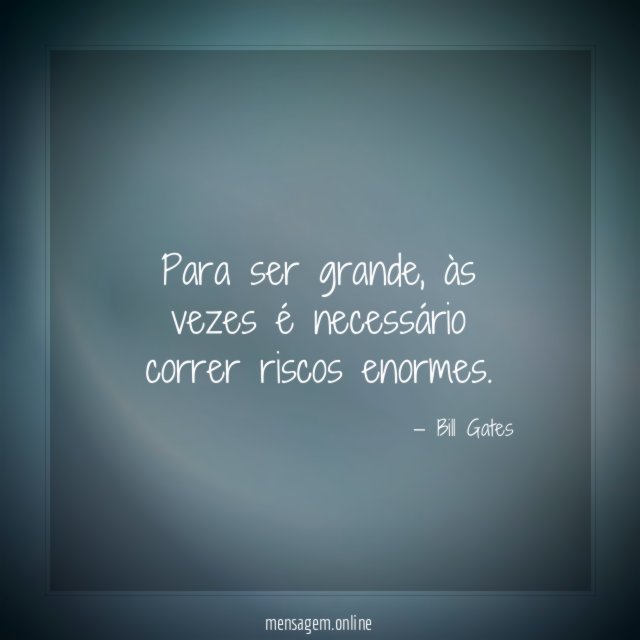 Para ser grande