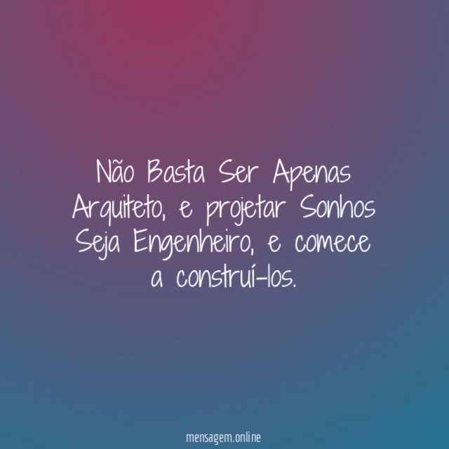 Não Basta Ser Apenas Arquiteto