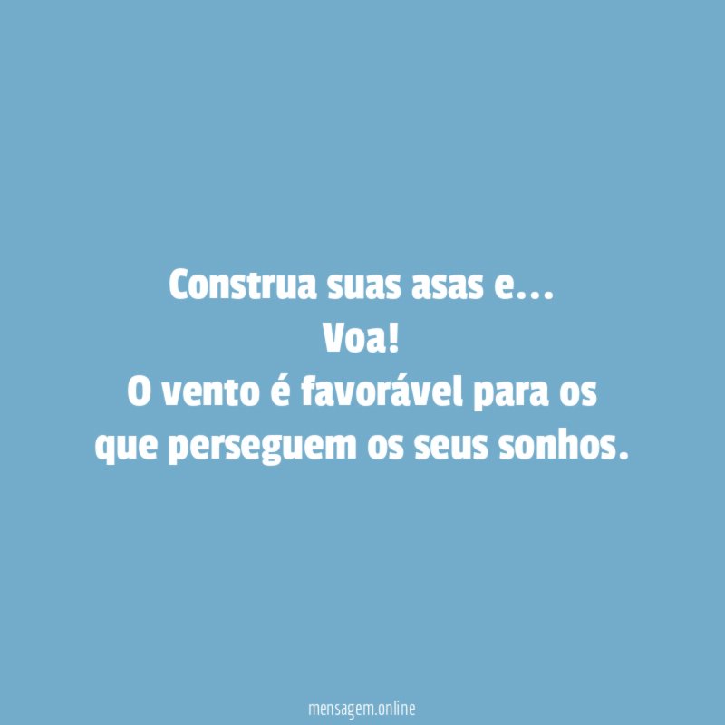 Construa suas asas