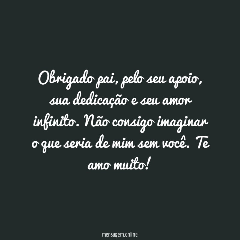Obrigado pai