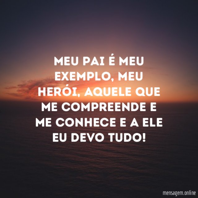 Meu pai é meu exemplo