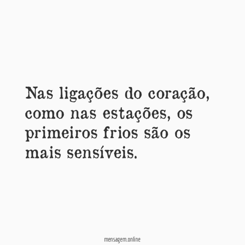 Nas ligações do coração