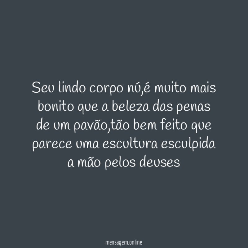 Seu lindo corpo nú