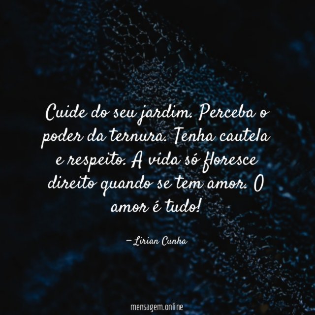 Cuide do seu jardim