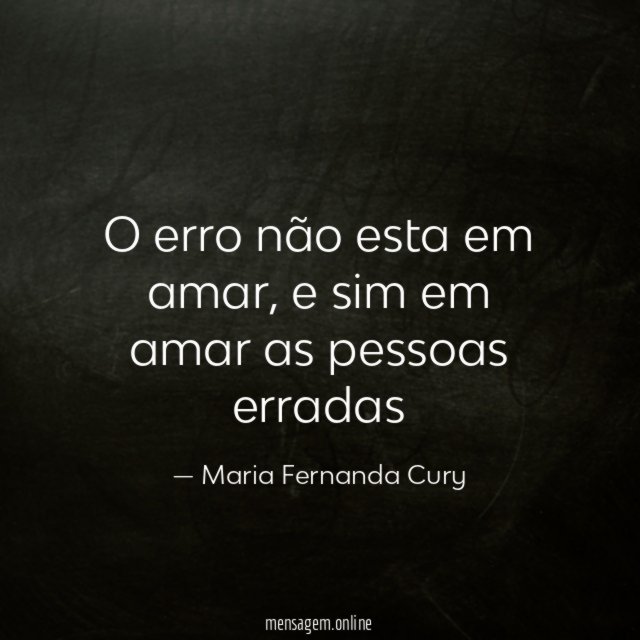 O erro não esta em amar