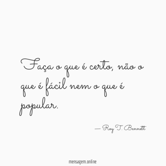 Faça o que é certo