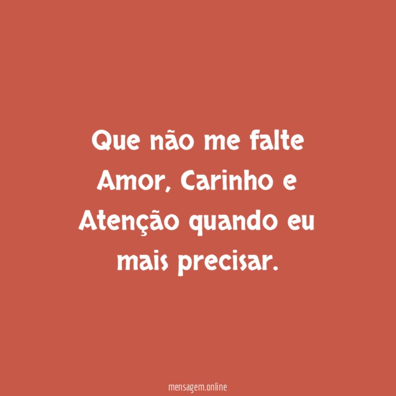 Que não me falte Amor
