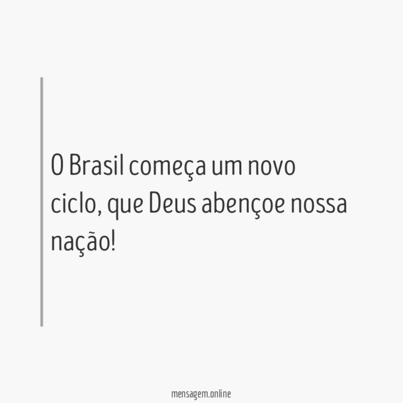 O Brasil começa um novo ciclo