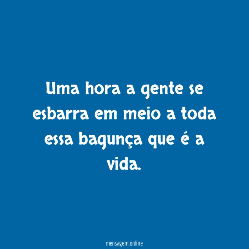 Uma hora a gente se esbarra em meio
