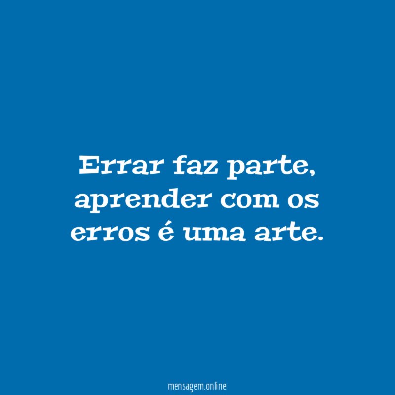Errar faz parte