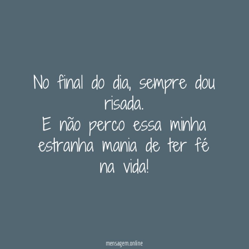 No final do dia