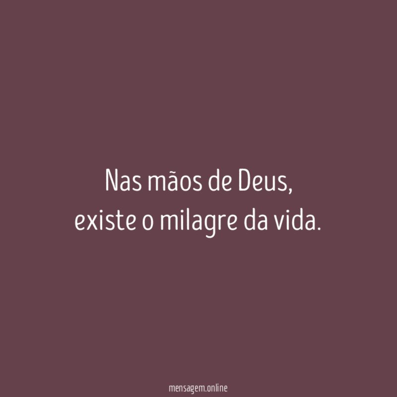 Nas mãos de Deus
