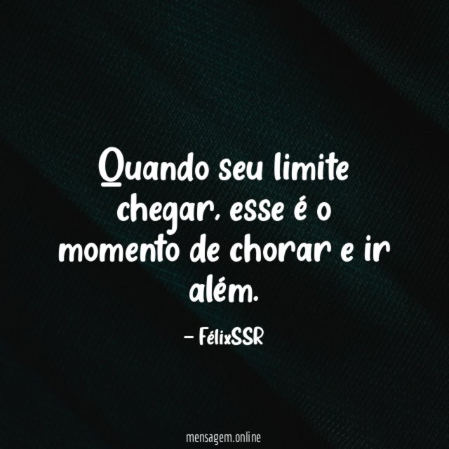 Quando seu limite chegar