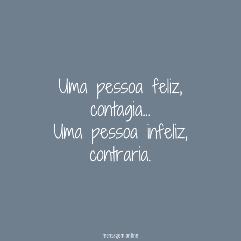Uma pessoa feliz