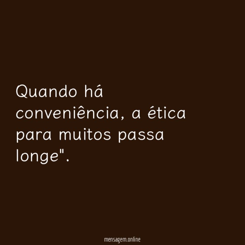 Quando há conveniência