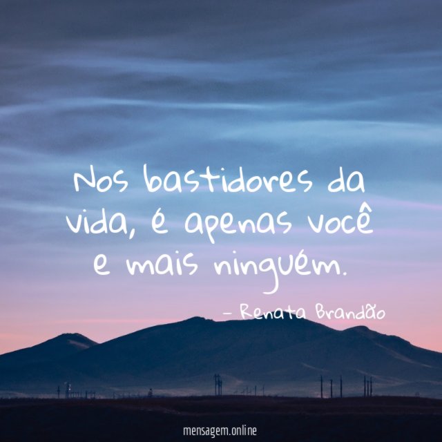 Nos bastidores da vida