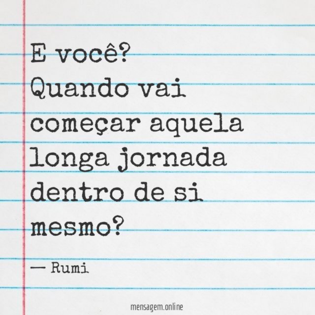 E você