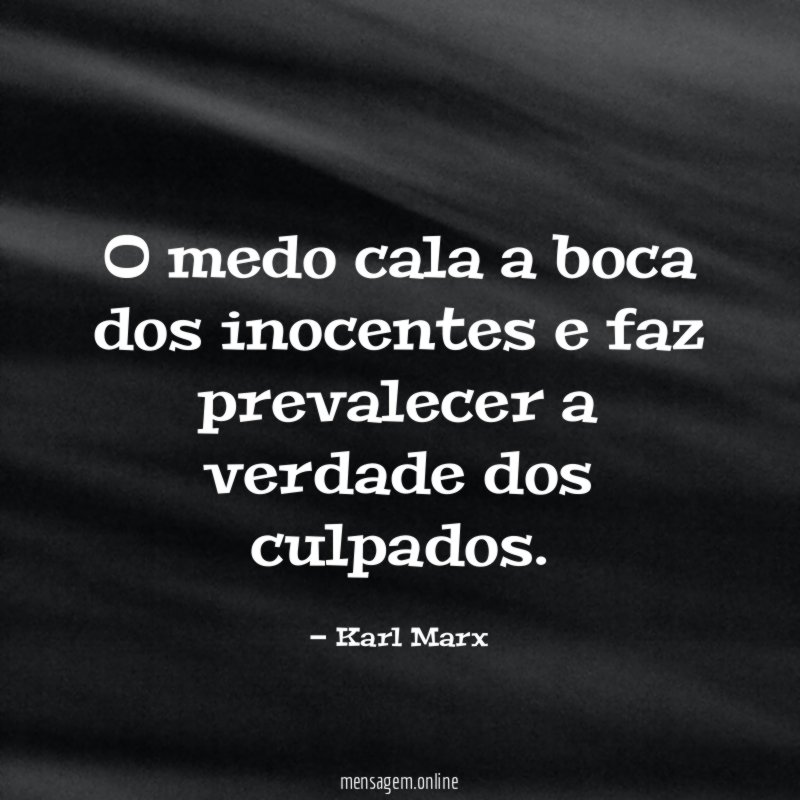 O medo cala a boca dos inocentes