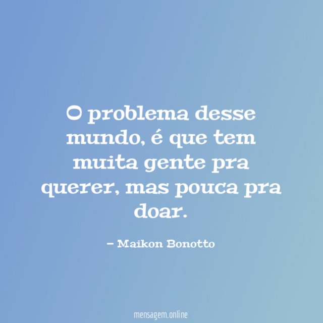 O problema desse mundo