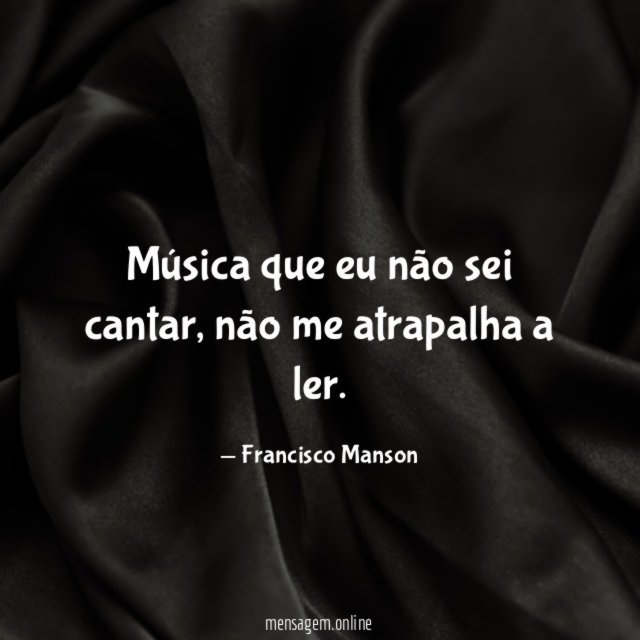 Música que eu não sei cantar