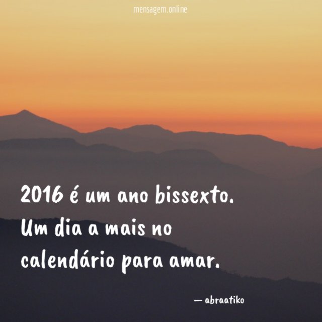 2016 é um ano bissexto