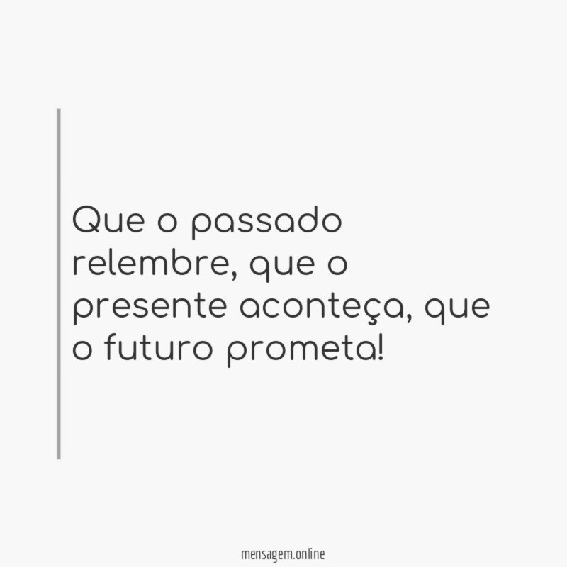 Que o passado relembre